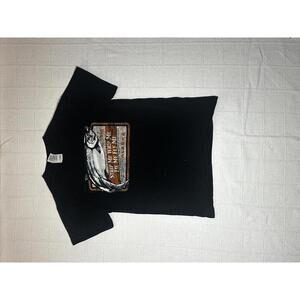 Vintage Alaska Fishing Graphic Black T-Shirt